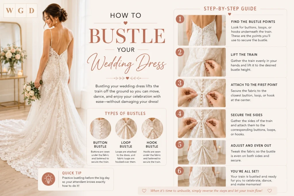 How to Bustle a Wedding Dress