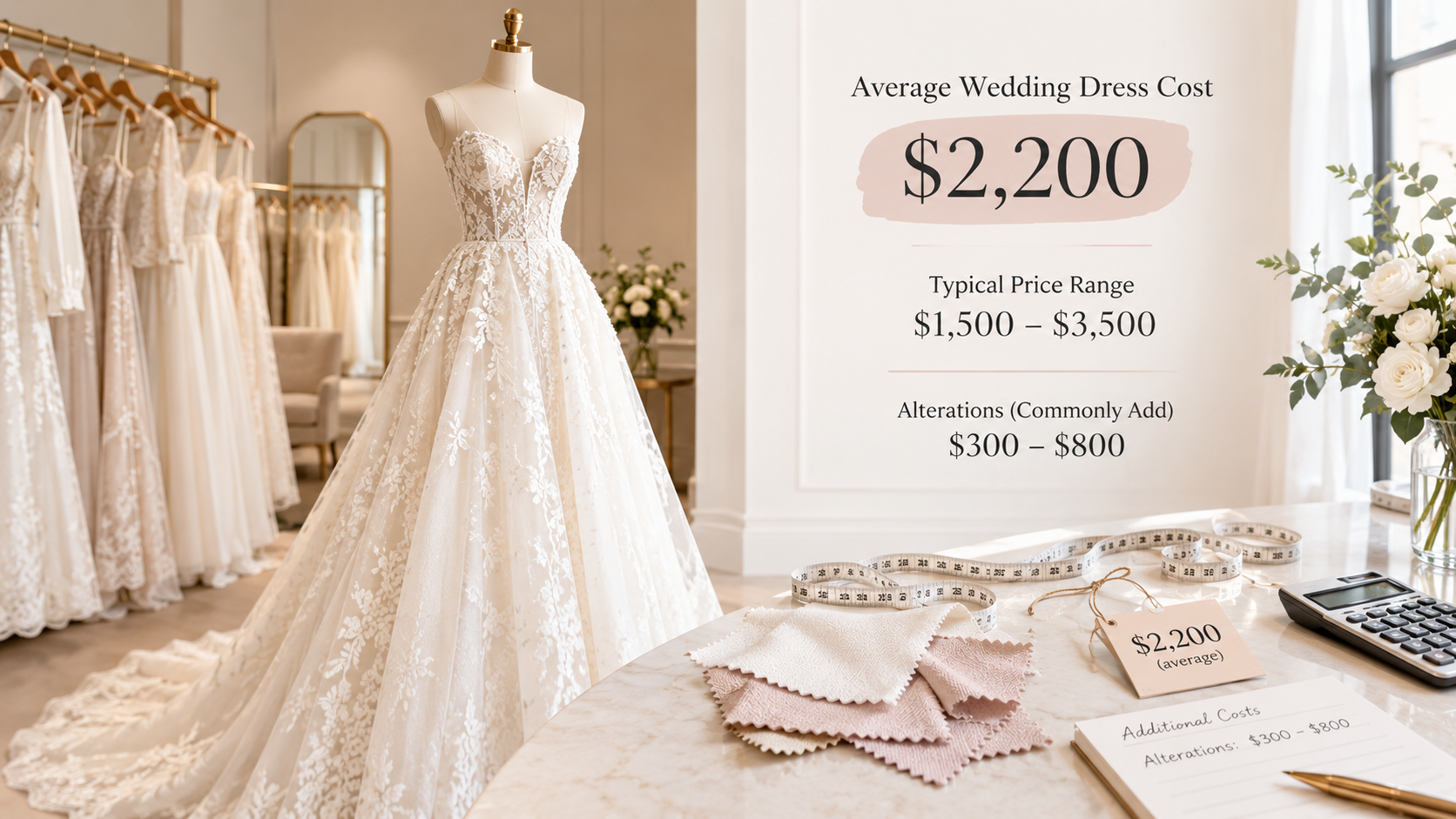 How Much Does a Wedding Dress Really Cost in 2026 (Real Numbers)